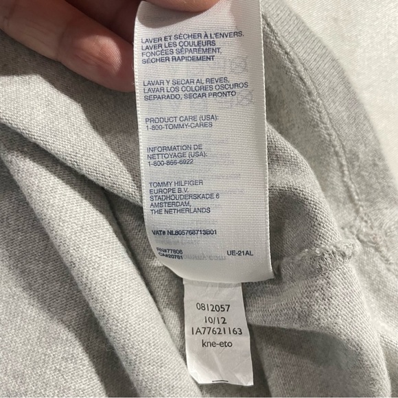 Tommy Hilfiger Gray Casual Tunic Dress Striped Pockets & Back Zipper, Size XL - Picture 10 of 12